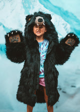 KIDS' BLACK BEAR COAT
