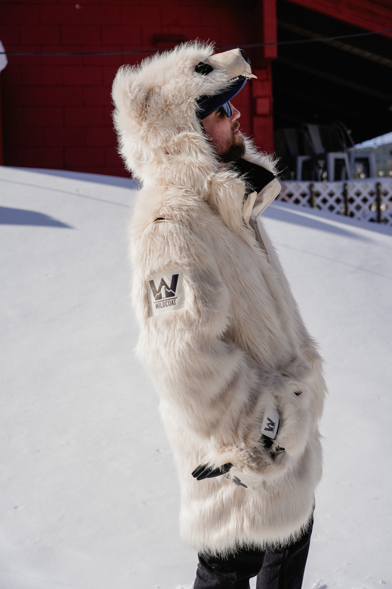 Polar bear skin on sale coat