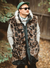 The wildcoat eagle parka v6 shown in vest mode with sleeves and hood removed