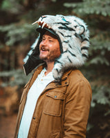 man wearing the wildcoat white tiger hood 