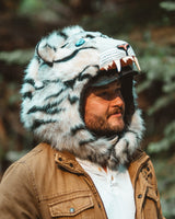 man wearing the wildcoat white tiger hood 