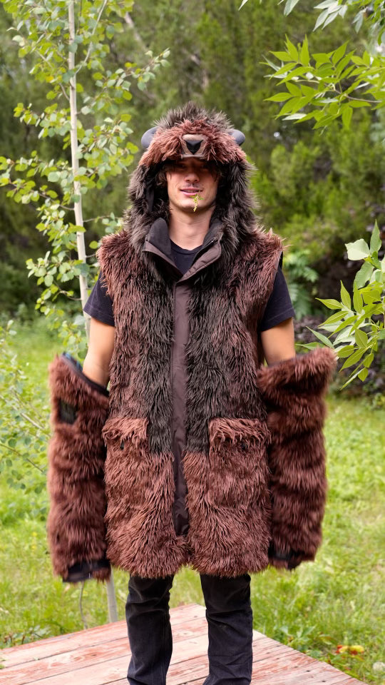 Bear fur coat deals