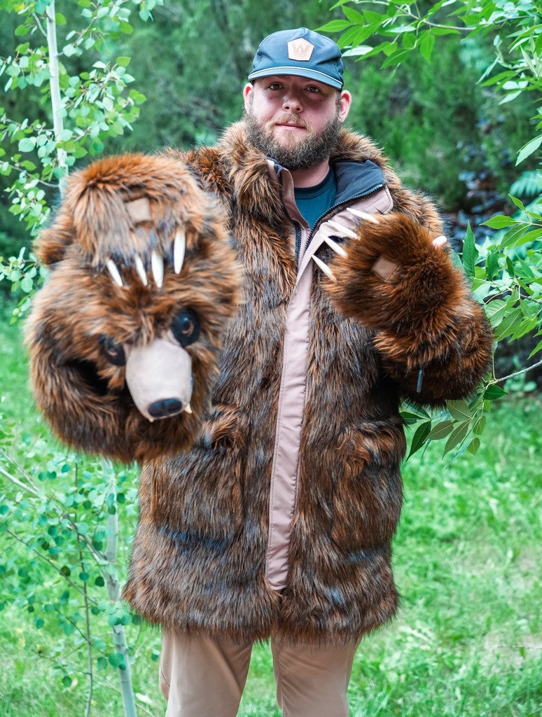 Bear skin 2025 jacket with head