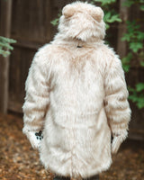The wildcoat polar bear parka v6 showing the back of the coat