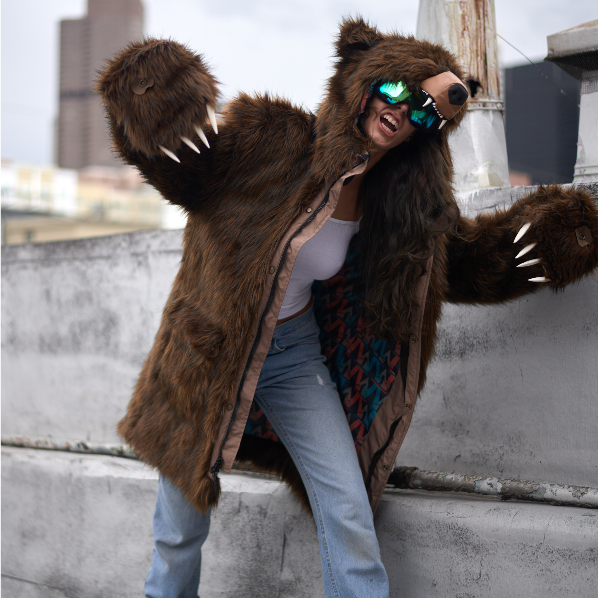 Classic Grizzly Bear Coat