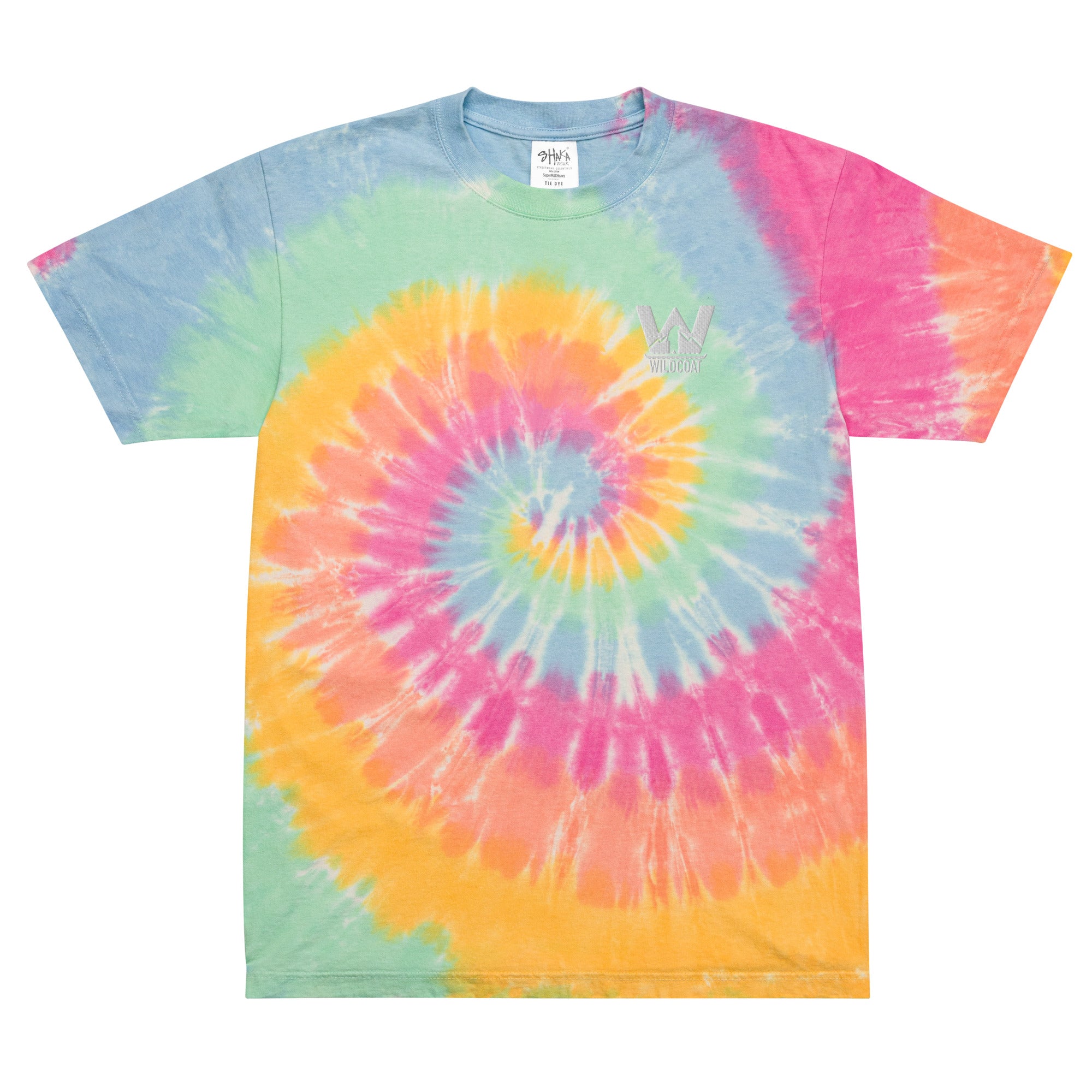 Embroidered Oversized Tie-dye T-shirt